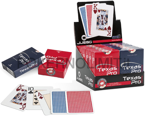 accessori di poker - 12 mazzi di carte juego texas hold em pro fith blu rosso