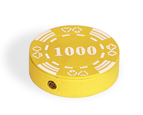 accessori di poker - accendino giallo ricaricabile poker lighter