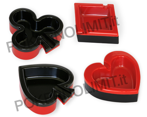 accessori di poker - ashtray posaceneri a forma di semi poker