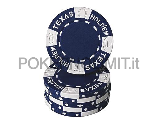 accessori di poker - blister 25 fiches blue texas hold em chips clay