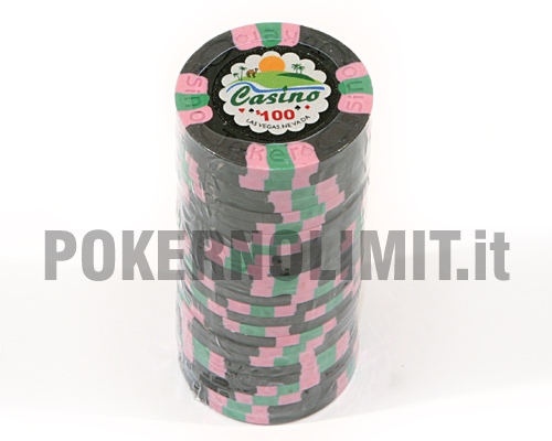 accessori di poker - blister 25 fiches nere 3 color joker chips