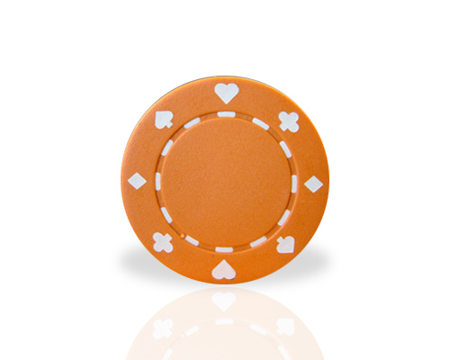 accessori di poker - blister 25 fiches orange suited poker chips