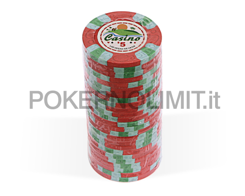 accessori di poker - blister 25 fiches rosse 3 color joker chips