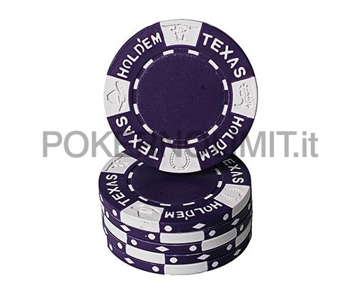 accessori di poker - blister 25 fiches viola texas hold em chips clay