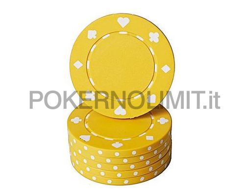 accessori di poker - blister 25 fiches yellow suited poker chips