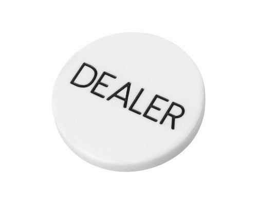 accessori di poker - button dealer bianco d-1921a