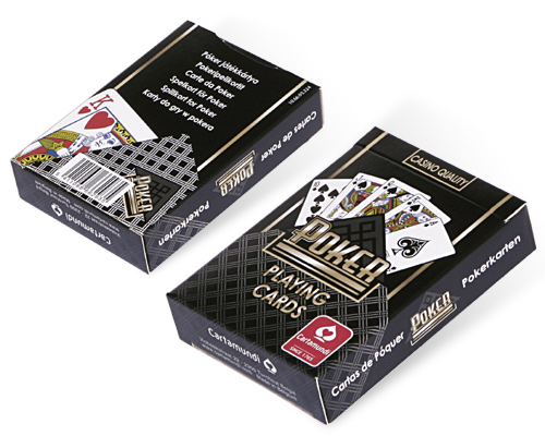 accessori di poker - cartamundi 52 carte texas hold em nere