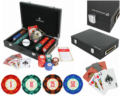 accessori di poker - cartamundi luxury poker set 200 fiches clay