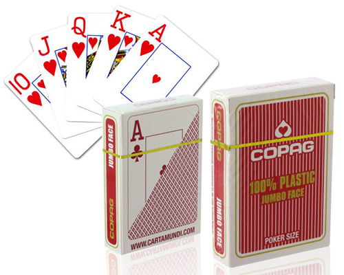 accessori di poker - carte copag poker size jumbo face rosse