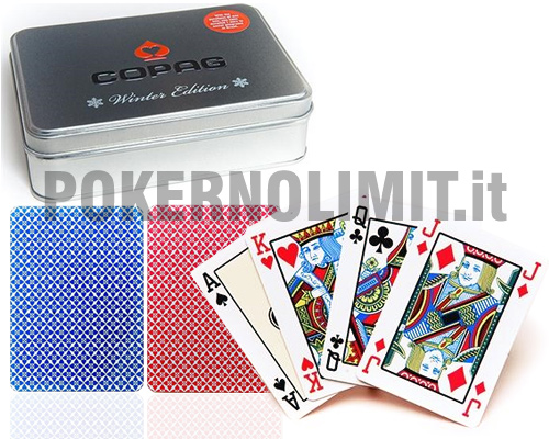 accessori di poker - carte copag winter edition plastica
