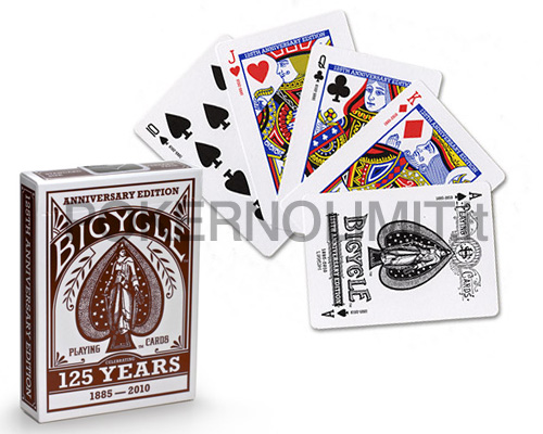 accessori di poker - carte da poker bicycle 125 anniversario rosso