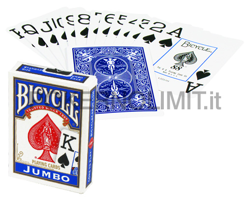 accessori di poker - carte da poker bicycle jumbo index riders back blu