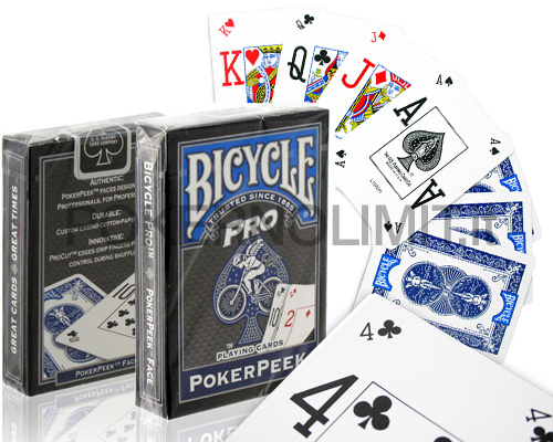 accessori di poker - carte da poker bicycle pro pokerpeek blu