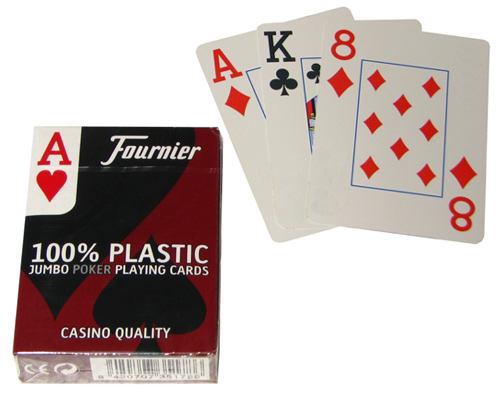 accessori di poker - carte fournier 2800 dorso rosso per poker texas hold em