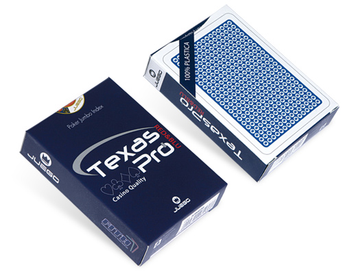 accessori di poker - carte juego texas hold em pro fith blu