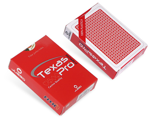 accessori di poker - carte juego texas hold em pro fith rosso