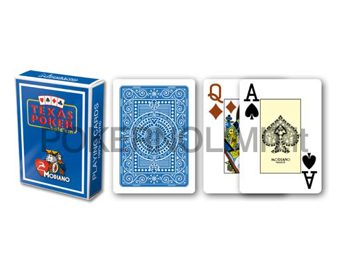 accessori di poker - carte modiano poker texas hold em blu 100 plastica