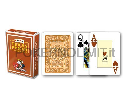 accessori di poker - carte modiano poker texas hold em marrone 100 plastica