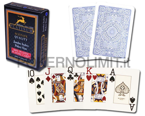 accessori di poker - carte modiano poker texas hold em platinum acetate dorso blu