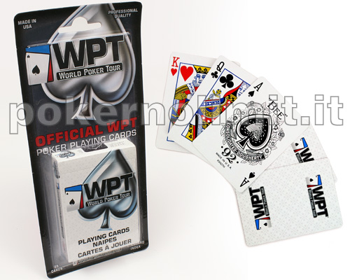 accessori di poker - carte poker bee wpt 2 standard index dorso bianco