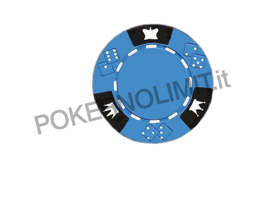 accessori di poker - chips crown and dice 3 colour 25 poker fiches 14 gr celeste