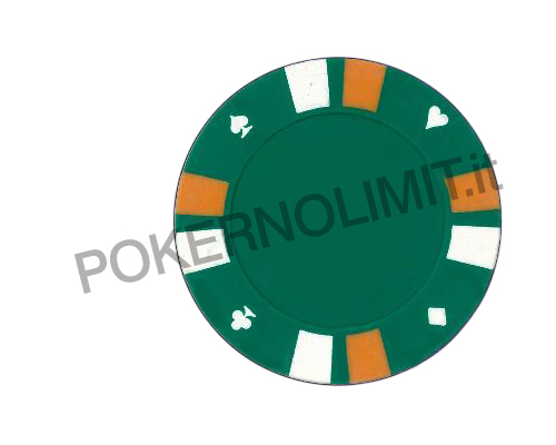 accessori di poker - chips double strip 3 colour 25 poker fiches 14 gr green