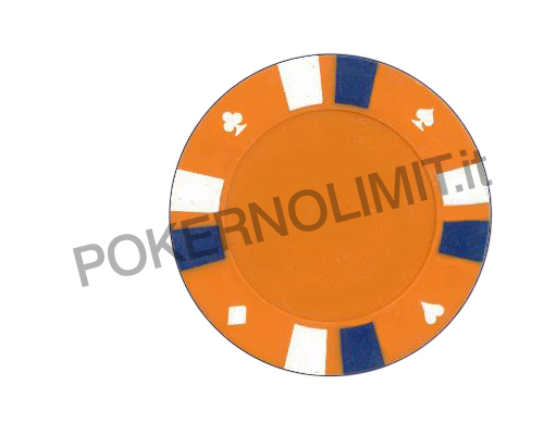 accessori di poker - chips double strip 3 colour 25 poker fiches 14 gr orange
