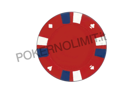 accessori di poker - chips double strip 3 colour 25 poker fiches 14 gr red
