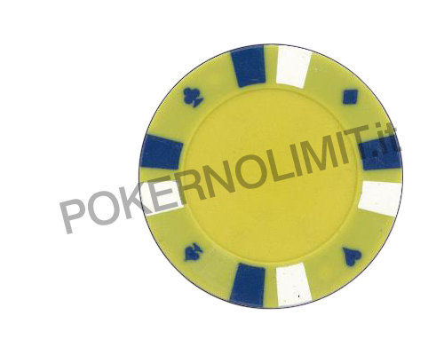 accessori di poker - chips double strip 3 colour 25 poker fiches 14 gr yellow
