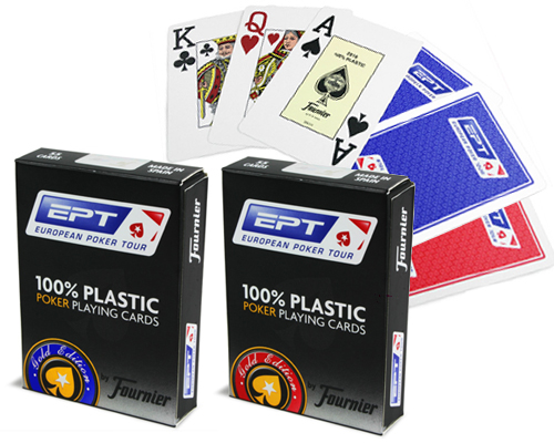 accessori di poker - display 12 mazzi carte fournier ept gold edition