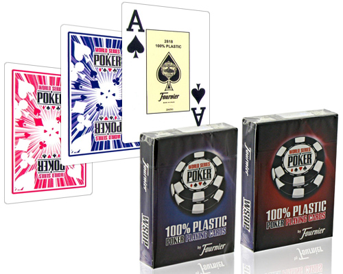 accessori di poker - display 12 mazzi di carte fournier wsop per poker texas hold em