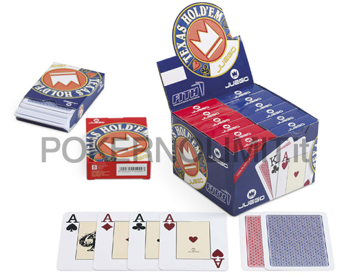 accessori di poker - display 12 mazzi di carte juego texas hold em tournament rosso e blu