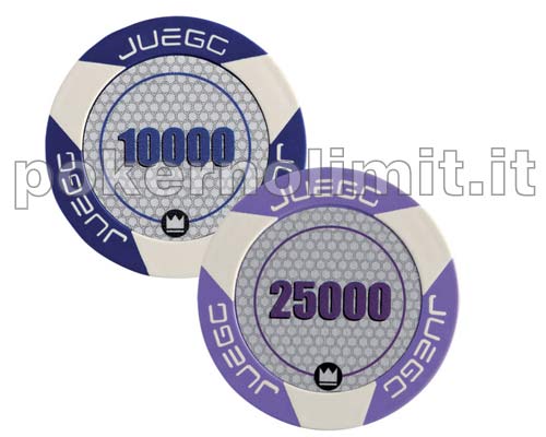 Juego - 100 Fiches Tournament  valori 10000/25000 - set fiches 11,5 grammi