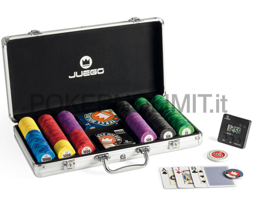 accessori di poker - juego set chips pro embossed 300 fiches texas hold em