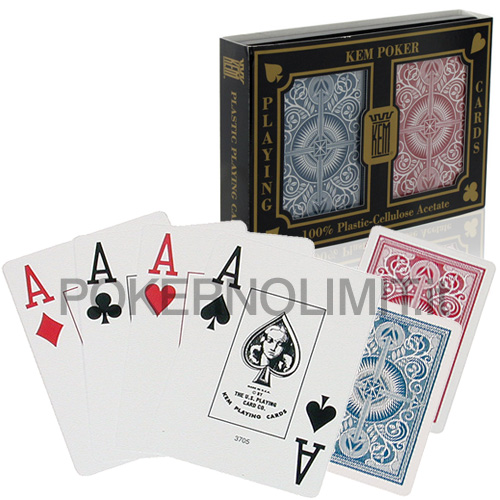 accessori di poker - kem poker arrow wide standard 2 mazzi mazzi rosso e blu