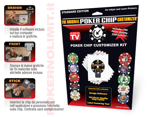 accessori di poker - kit personalizzazione fiches chips texas hold em