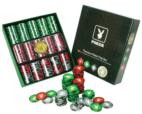 accessori di poker - playboy premium poker chip set 300 fiches