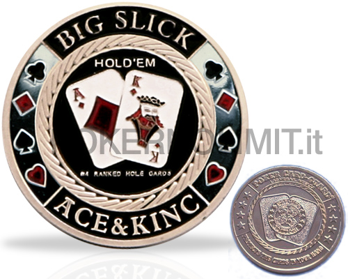 accessori di poker - poker card guard ace & king silver