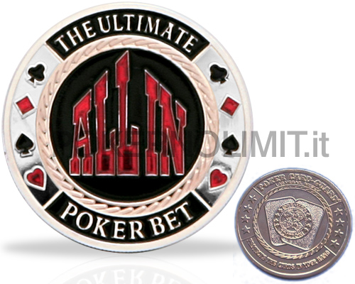 accessori di poker - poker card guard all in silver