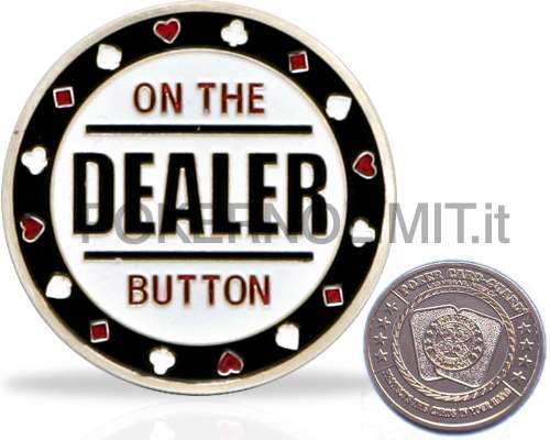 accessori di poker - poker card guard dealer silver