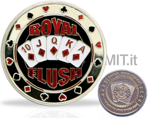 accessori di poker - poker card guard royal flush silver