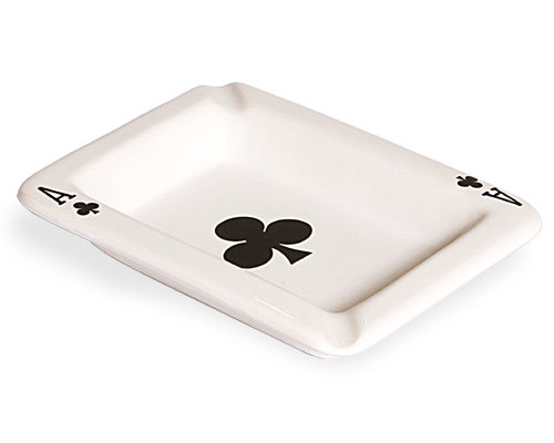 accessori di poker - posacenere fiori poker playing card ashtray
