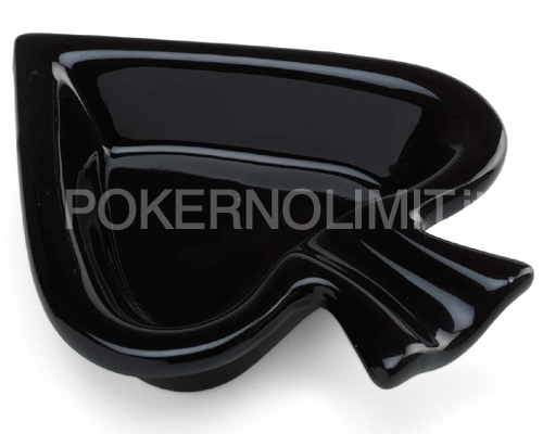 accessori di poker - posacenere poker in ceramica picche nero