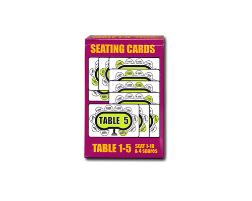 accessori di poker - table poker seating cards 1-5