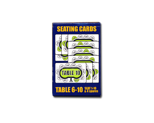 accessori di poker - table poker seating cards 6-10