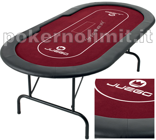 Tavolo Poker Texas Hold'em Juego 210x110 Rosso - tavoli da gioco