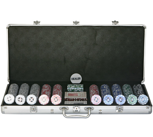 accessori di poker - valigetta 620 fiches alluminio cromato