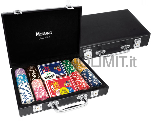 accessori di poker - valigetta poker modiano professional 200 fiches 14g similpelle