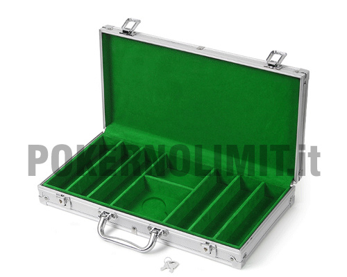 accessori di poker - valigetta porta fiches in alluminio vuota 300 chips