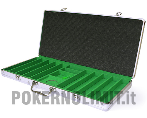 accessori di poker - valigetta porta fiches in alluminio vuota 750 chips